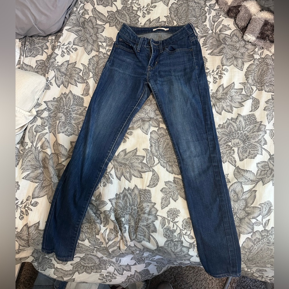 711 Tall Skinny Jeans. Size 24. Dark blue